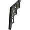 Ekena Millwork Eris Wrought Iron Bracket, (Single center brace), Antiqued Pewter 1 1/2"W x 7 1/2"D x 10"H BKTM01X07X10SERAPW - alternate 1